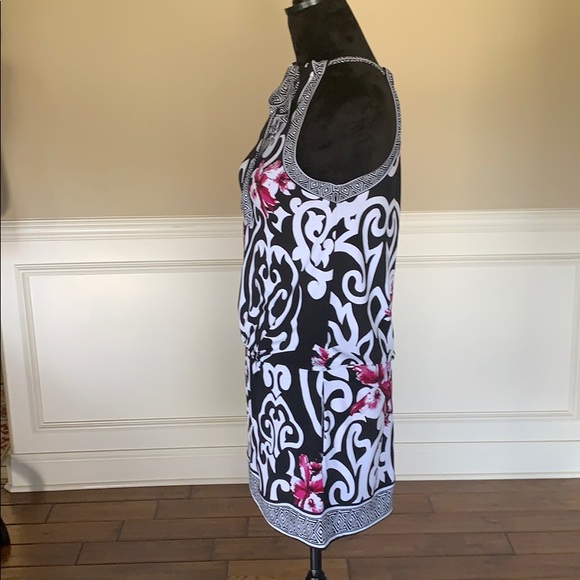 WHBM Tie Around Neck Patterned Dress EUC - Picture 5 of 8